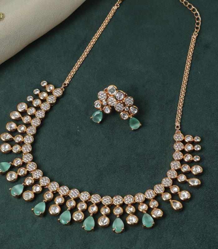 Sabera Mint Polki set