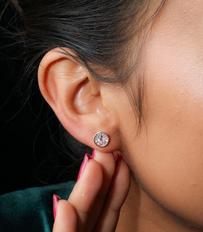 Aura Rainbow Disc Studs