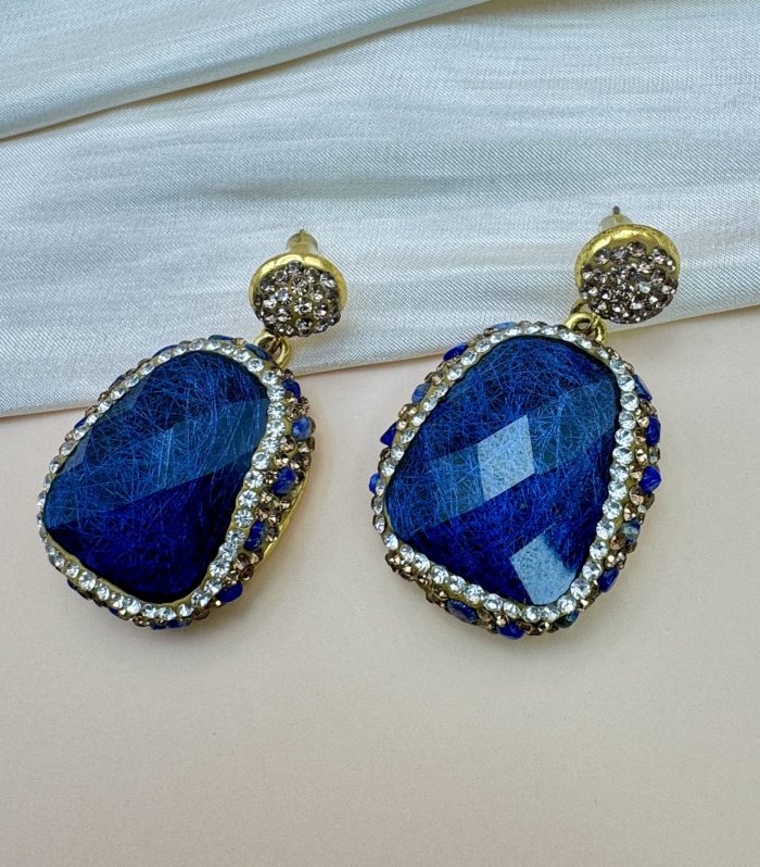 Metallic Stone Cushion Drops