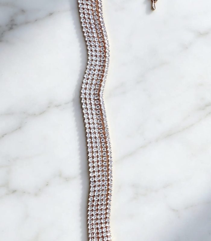Multi-Row Rhinestone Bracelet