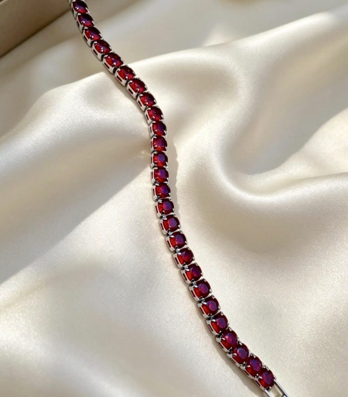 Signature Red Crystal Tennis Bracelet