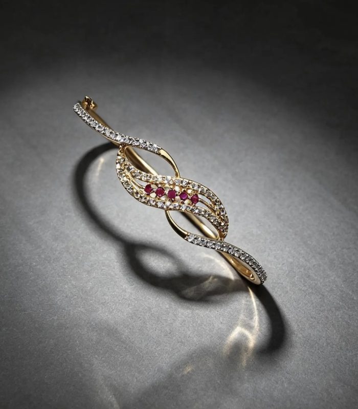Ethereal Ruby Loop Bracelet
