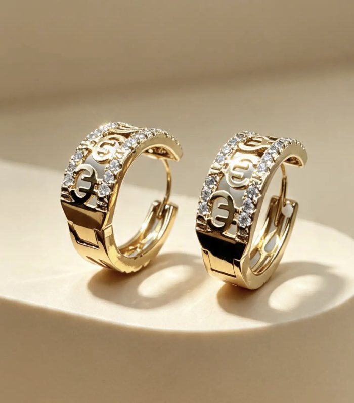 Monogram Minimalist Hoops