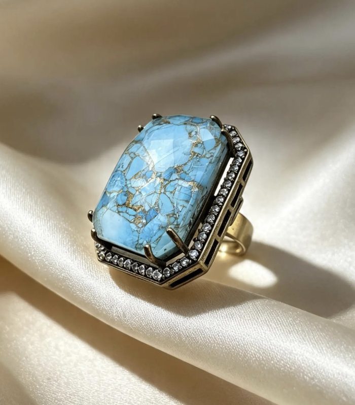 Metallic Cocktail Ring