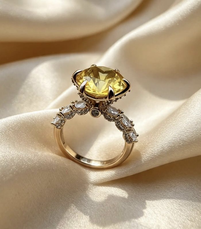 Citrine Solitaire Ring
