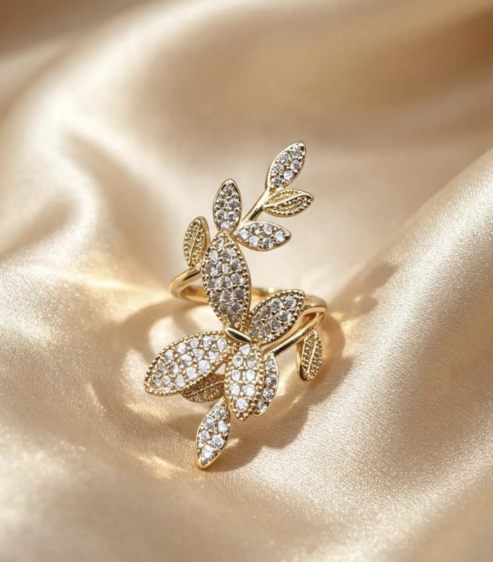 Sylvian Leaf & Butterfly Ring