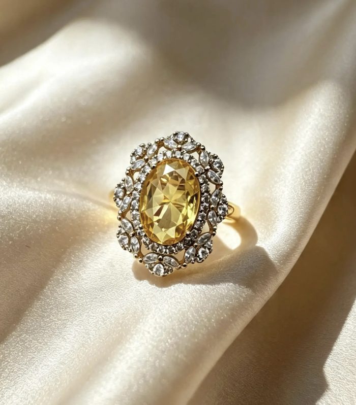 Amber Monarch Ring