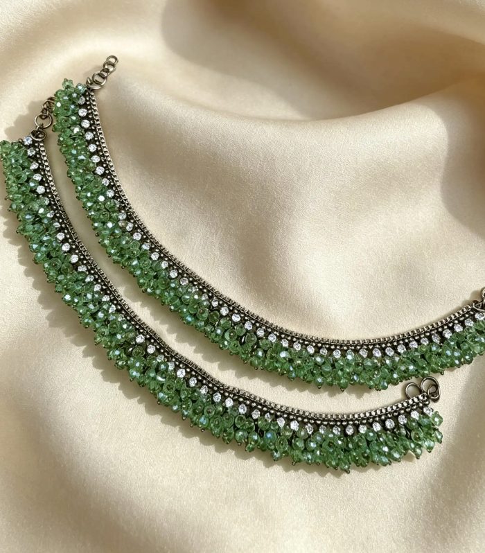 Zahra Crystal-Cluster Anklets