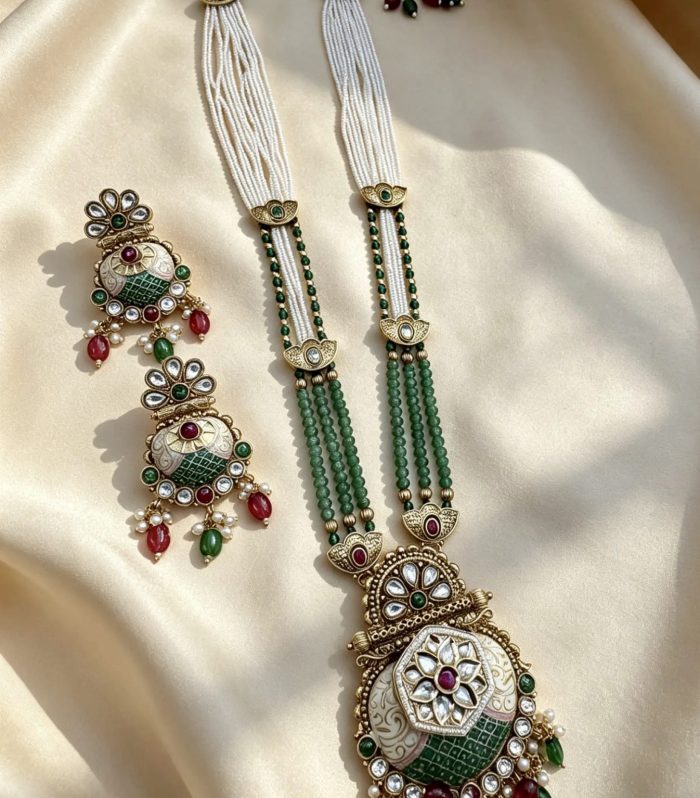 Leila Artisanal Beaded Long Set