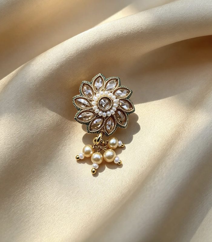 Suhasini Floral Crystal Nath